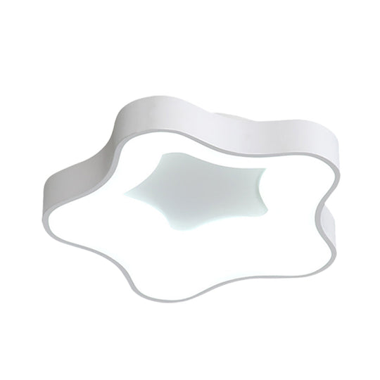 Contemporary Acrylic Led Ceiling Spotlight In White/Grey For Starry Bedroom