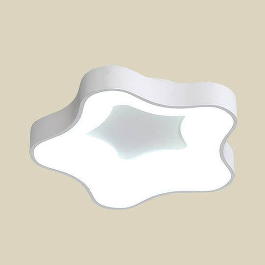 Contemporary Acrylic Led Ceiling Spotlight In White/Grey For Starry Bedroom