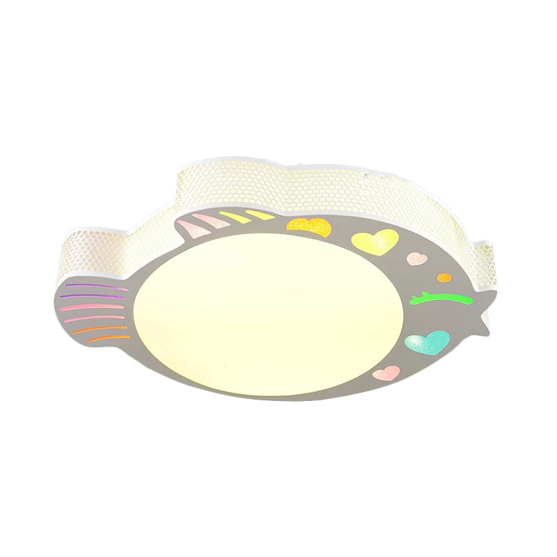 Contemporary Turbot Shaped Ceiling Mounted Led Flushmount - Acrylic White Warm/White Light Bedroom