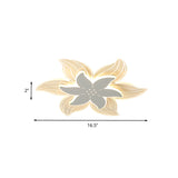 Ultrathin Led Ceiling Flush Mount Light - White Petal Acrylic Design For Bedroom