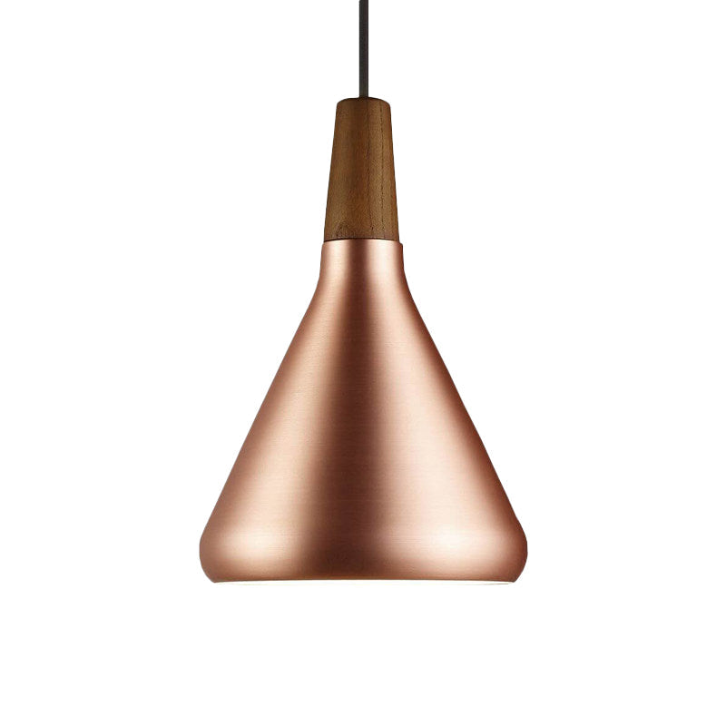 Down Lighting Industrial Restaurant Pendant - 7’/10.5’/16’ Width 1 Head Flared Aluminum Shade