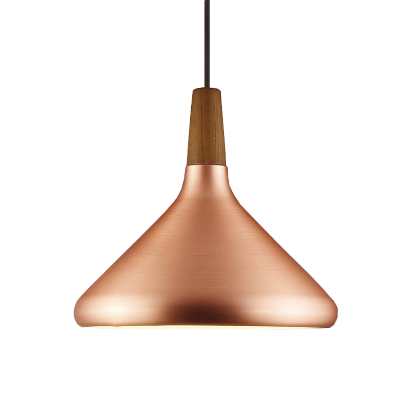Down Lighting Industrial Restaurant Pendant - 7’/10.5’/16’ Width 1 Head Flared Aluminum Shade