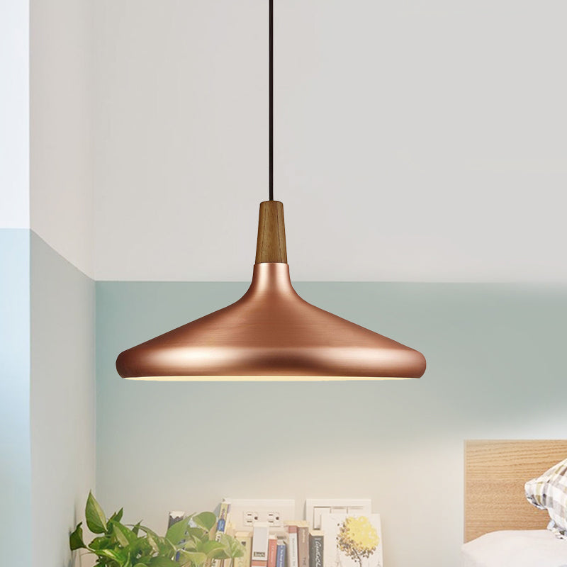 Down Lighting Industrial Restaurant Pendant - 7’/10.5’/16’ Width 1 Head Flared Aluminum Shade