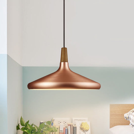 Down Lighting Industrial Restaurant Pendant - 7’/10.5’/16’ Width 1 Head Flared Aluminum Shade