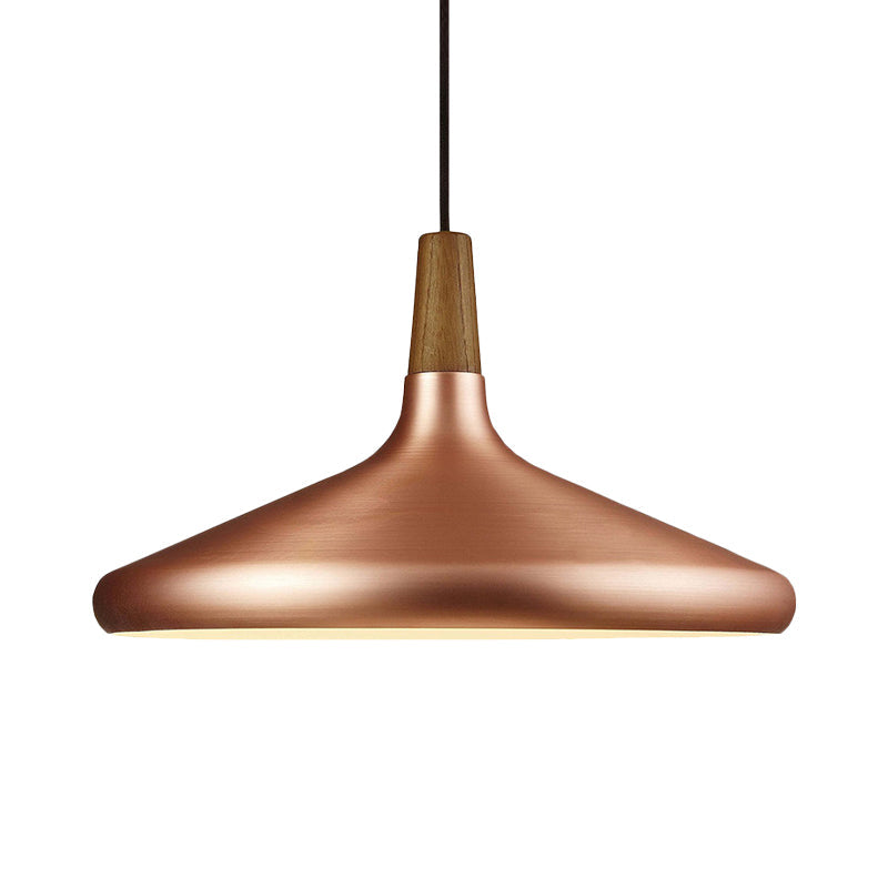 Down Lighting Industrial Restaurant Pendant - 7’/10.5’/16’ Width 1 Head Flared Aluminum Shade
