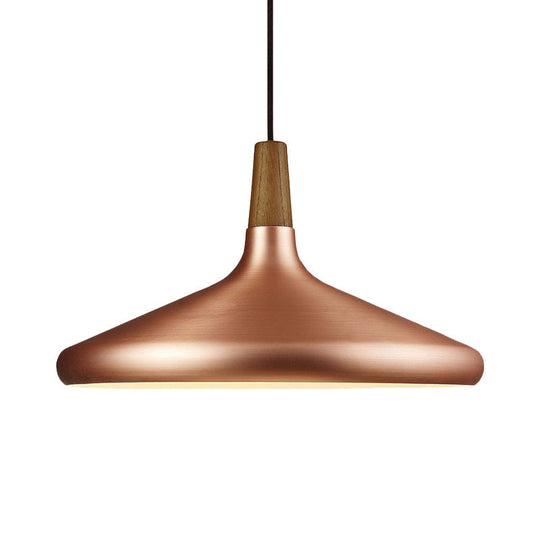 Down Lighting Industrial Restaurant Pendant - 7’/10.5’/16’ Width 1 Head Flared Aluminum Shade