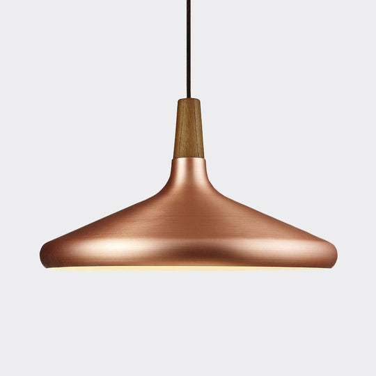 Down Lighting Industrial Restaurant Pendant - 7’/10.5’/16’ Width 1 Head Flared Aluminum Shade