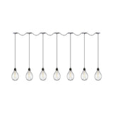 Industrial Pear Cage Pendant Chandelier With 3/5/7 Bulb Multi Light Kit In Black Iron