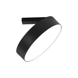 Modern Round Led Flushmount Ceiling Light In Black - 8’/12’ Diameter