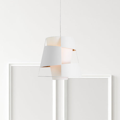 Modern White/Black Hanging Light With Laser Cut Design - Metal Ceiling Pendant Lamp
