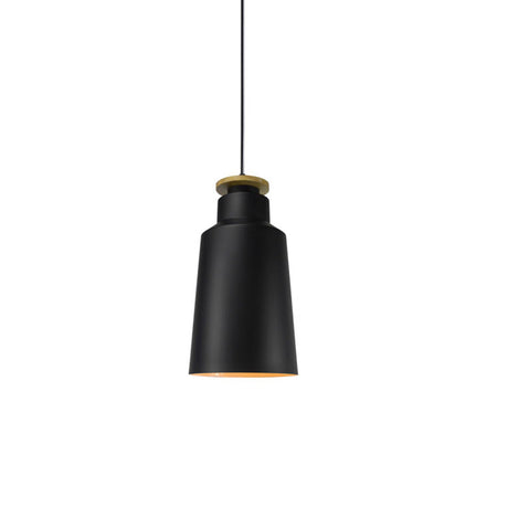 Modern Black/White Metal Pendant Light With Adjustable Cord - Barn/Cylinder/Tapered Design