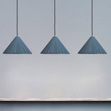 1-Head Nordic Style Pendant Light: 12.5/16.5 W Ribbed Design Blue/Pink/White Resin Bedroom Hanging