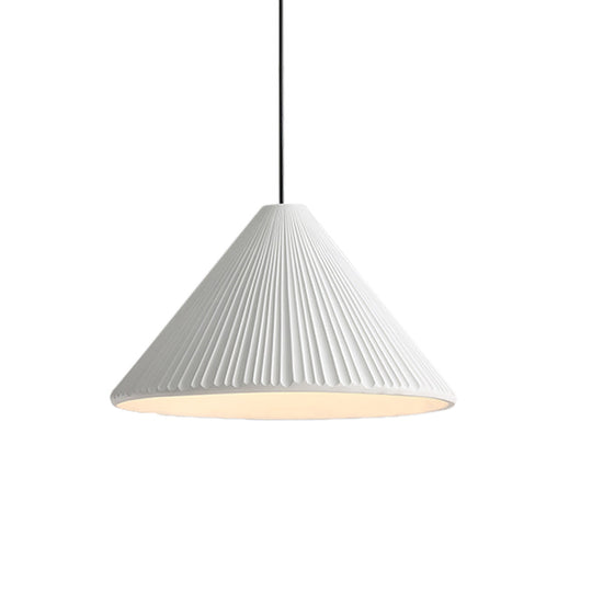 1-Head Nordic Style Pendant Light: 12.5/16.5 W Ribbed Design Blue/Pink/White Resin Bedroom Hanging