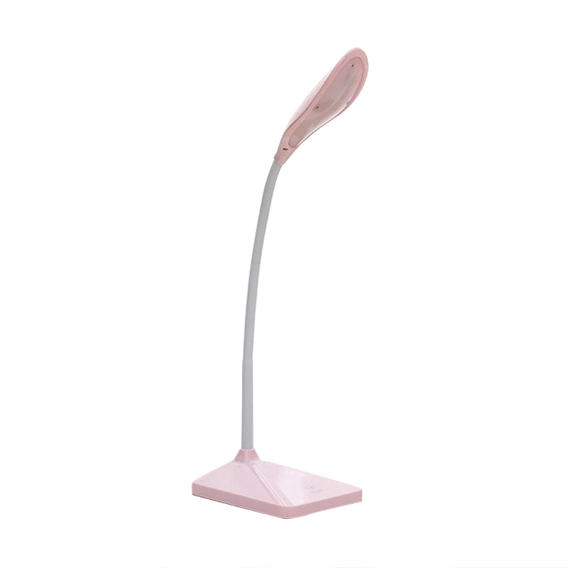 Modern Touch Control Led Desk Lamp - Rechargeable Reading Light In Blue/Pink/White