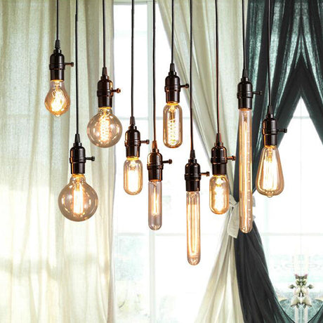 Vintage 1-Light Metal Pendant Light In Black - Ideal For Restaurant Décor