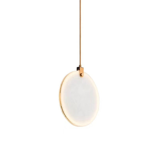 Modern White Glass Pendant Lamp With Led In 8/10/12 Diameter And Warm Light