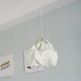 Origami Macaron Paper Ceiling Pendant Light - 9.5 Or 15 Diameter Pink/White/Green 1 Hanging Lamp Kit