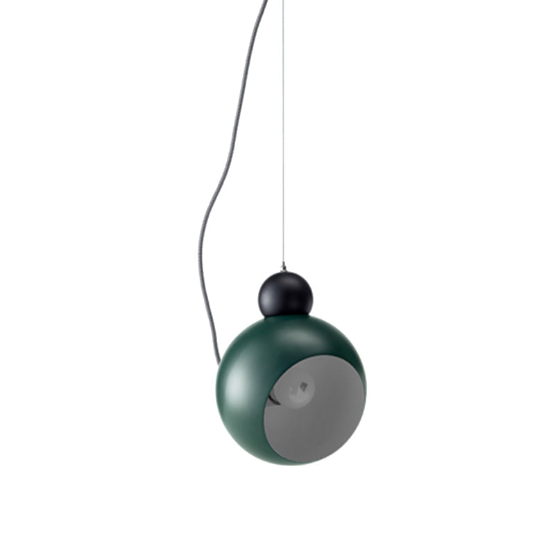 Stylish Nordic Metal Pendant Lamp - 1 Light Ceiling Lighting In Green/White For Living Room Green