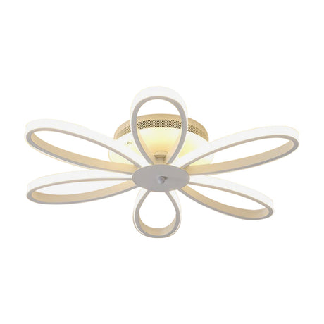 Modern Chrysanths Ceiling Led Light Fixture For Living Room In Warm Or White Sizes 23.5’ - 41