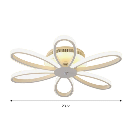 Modern Chrysanths Ceiling Led Light Fixture For Living Room In Warm Or White Sizes 23.5’ - 41