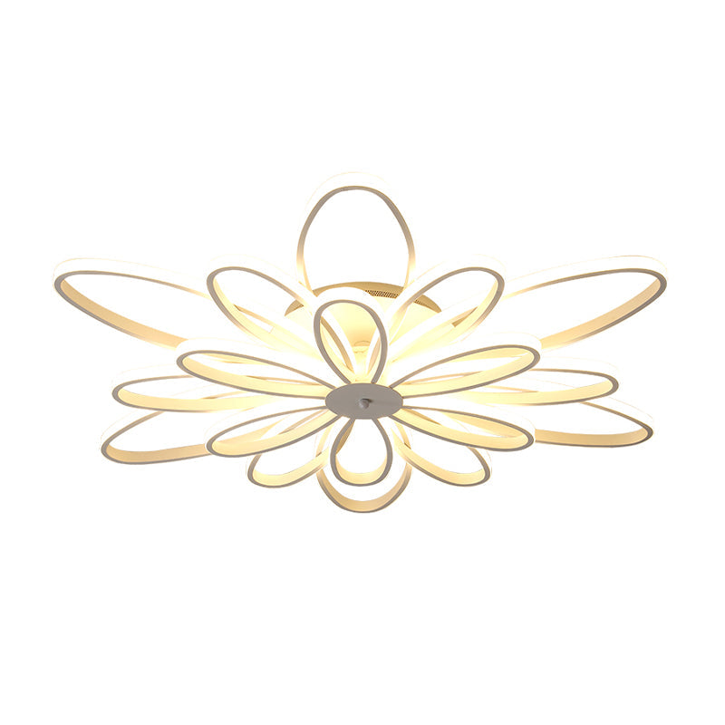 Modern Chrysanths Ceiling Led Light Fixture For Living Room In Warm Or White Sizes 23.5’ - 41