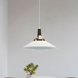 Modern Shallow Cone Pendant Light - Aluminum Hanging Lamp For Hotel Kitchen