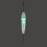 Modern Teardrop Pendant Light In Blue With White/Warm Glass Shade