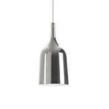 Bunda - Modern 6/8/10.5 Wide Bell Pendant Lighting Metal 1 Light Black/White/Chrome Hanging Ceiling