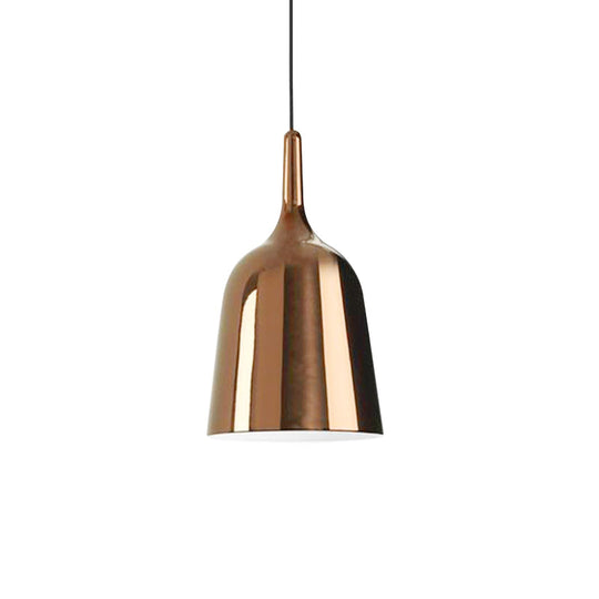 Modern Metal Bell Pendant Light - 6’/8’/10.5’ Wide 1 Black/White/Chrome Hanging Ceiling Lamp