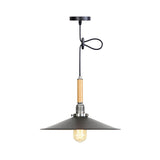 Adjustable Metallic Saucer Pendant Light - Industrial Ceiling Hanging For Kitchen