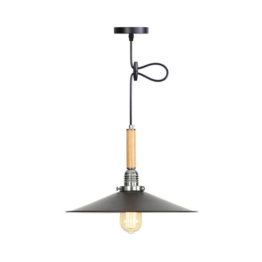 Adjustable Metallic Saucer Pendant Light - Industrial Ceiling Hanging For Kitchen