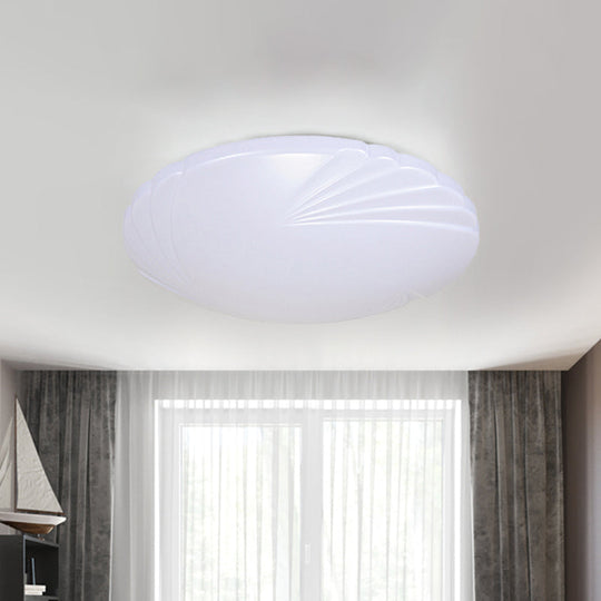 Minimalist Acrylic Shade Led Ceiling Flush Mount - 7.5/9/12 Dia White Light For Bedroom