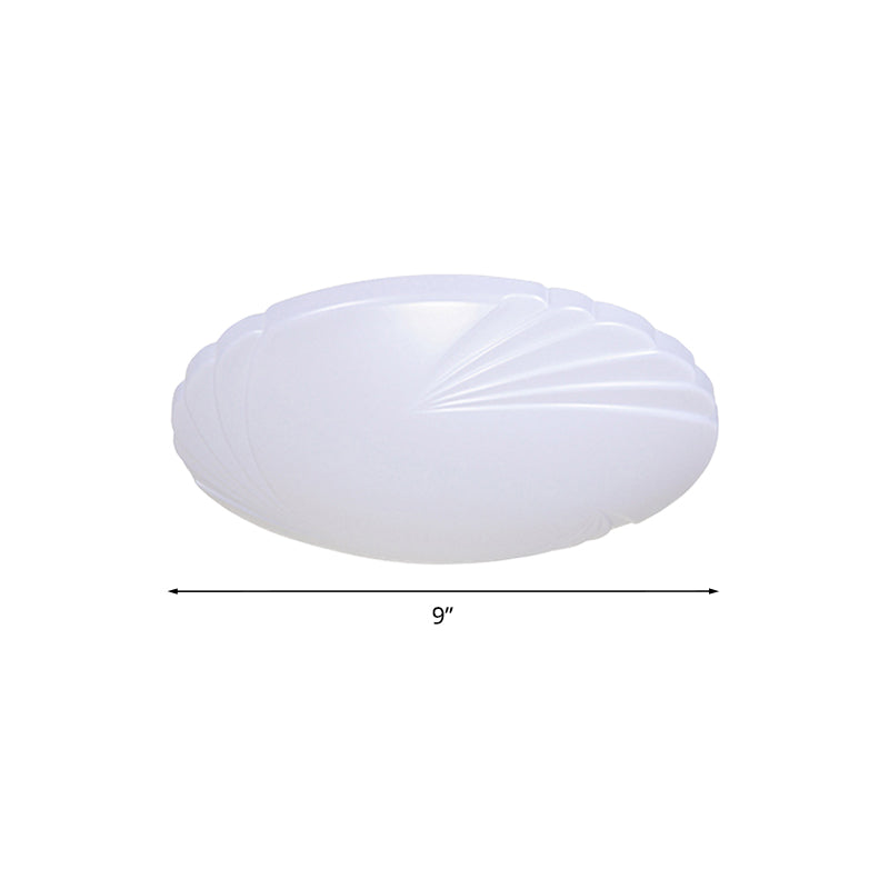 Minimalist Acrylic Shade Led Ceiling Flush Mount - 7.5/9/12 Dia White Light For Bedroom