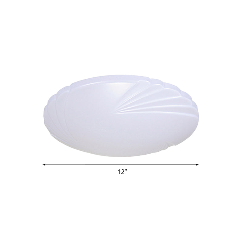 Minimalist Acrylic Shade Led Ceiling Flush Mount - 7.5’/9’/12’ Dia White Light For Bedroom