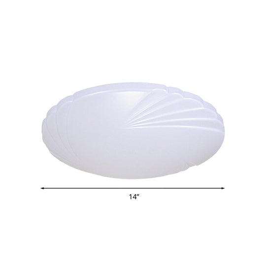 Minimalist Acrylic Shade Led Ceiling Flush Mount - 7.5’/9’/12’ Dia White Light For Bedroom