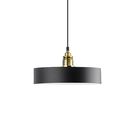 Modern Monochrome Hanging Pendant Light For Study Room - Aluminum Shade