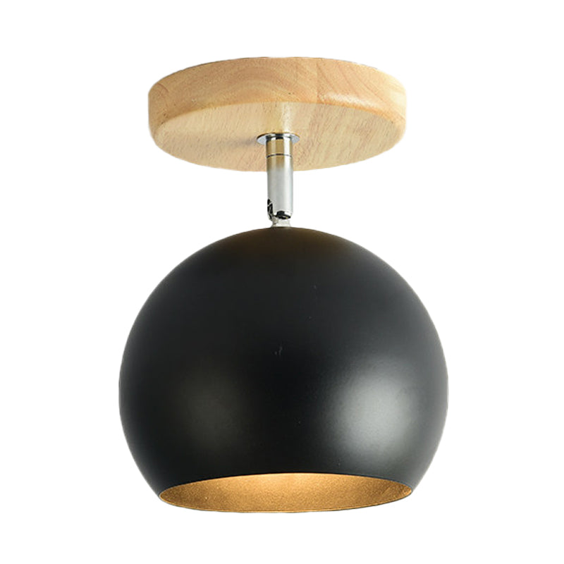 Rotatable Orb Shade Ceiling Light - Ideal For Study Room & Corridor