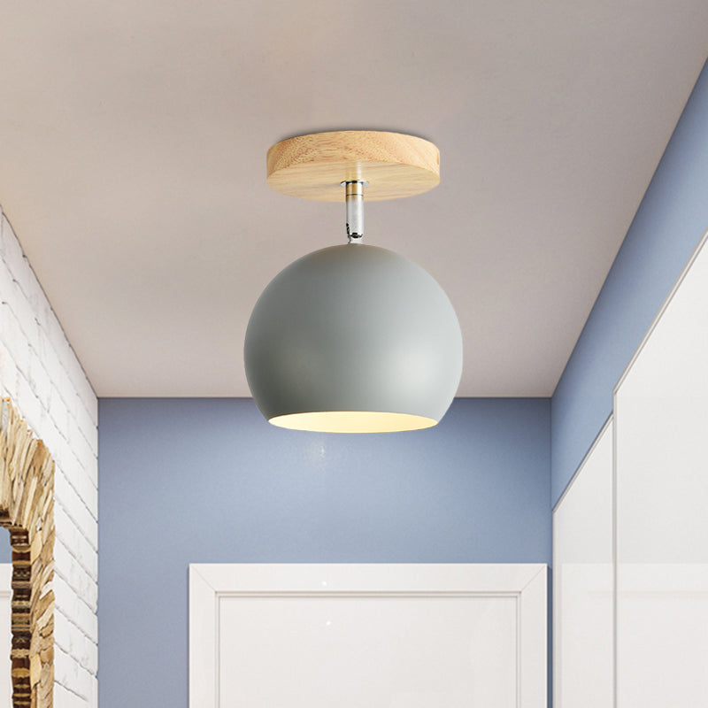 Rotatable Orb Shade Ceiling Light - Ideal For Study Room & Corridor