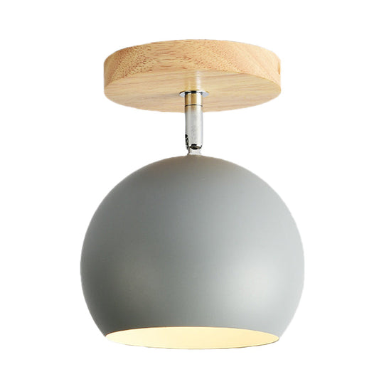 Rotatable Orb Shade Ceiling Light - Ideal For Study Room & Corridor