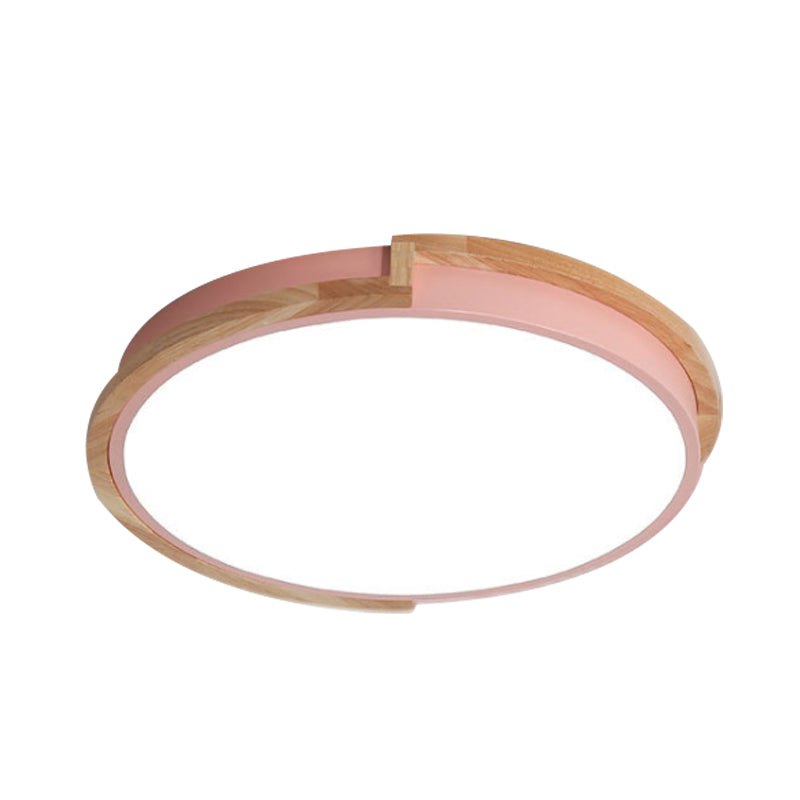 Nordic Stylish Acrylic Round Flush Ceiling Light In Warm/White For Living Room Or Porch