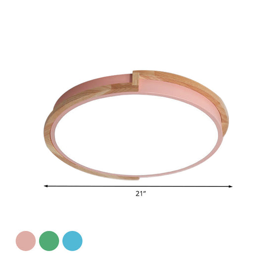 Nordic Stylish Acrylic Round Flush Ceiling Light In Warm/White For Living Room Or Porch