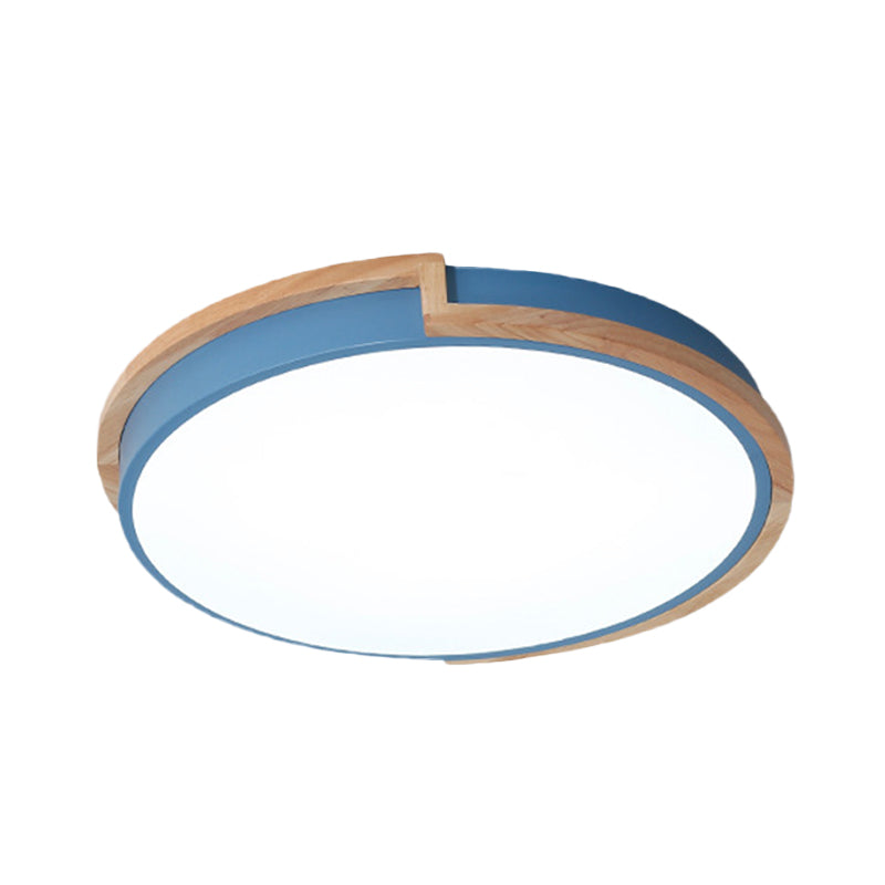 Nordic Stylish Acrylic Round Flush Ceiling Light In Warm/White For Living Room Or Porch