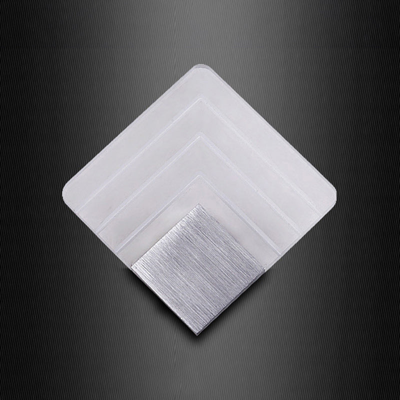 Square Led Wall Sconce - 5.5/8 Width Acrylic Light Aged Silver/Black Finish