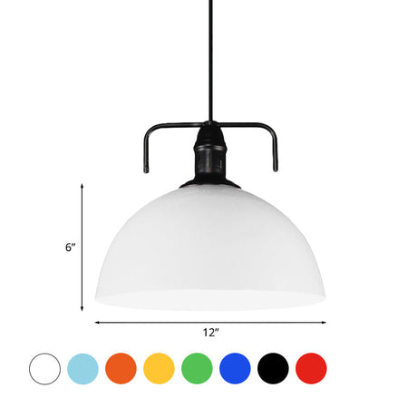 Vintage Blue/Green Metal Pendant Light - 12/14/16 Wide Indoor Hanging Ceiling With Cord