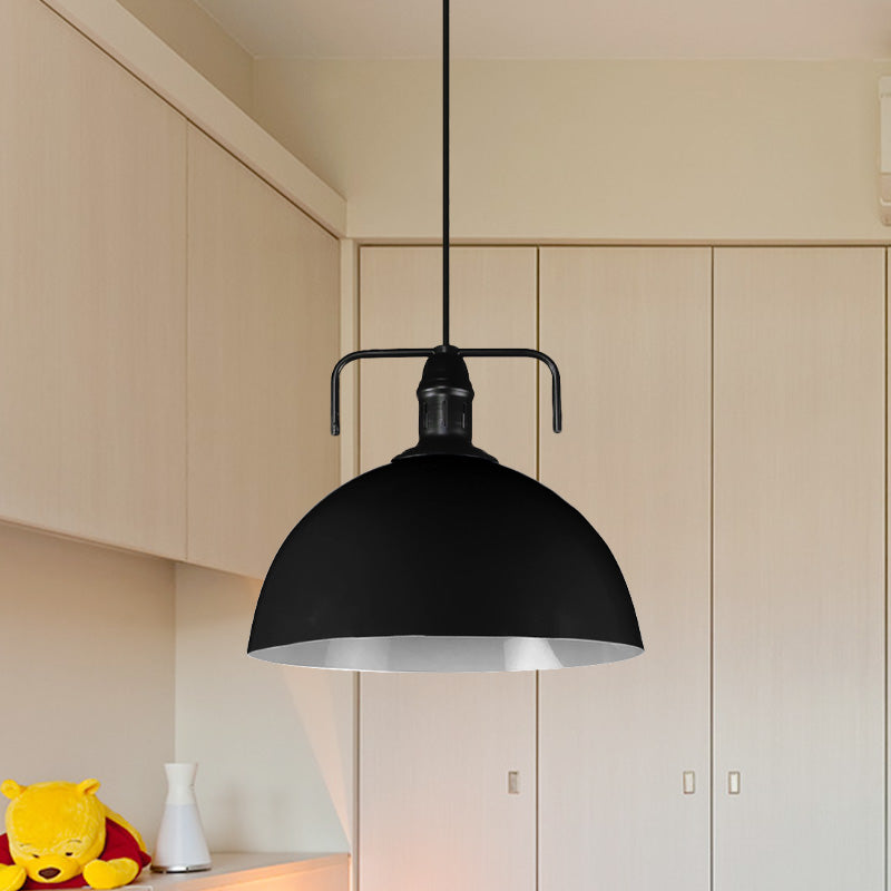 Vintage Blue/Green Metal Pendant Light - 12’/14’/16’ Wide 1-Light Indoor Hanging Ceiling With Cord