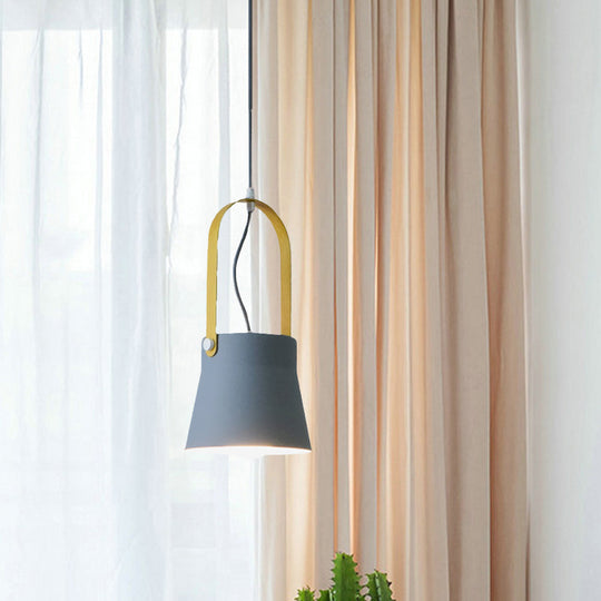 Industrial Cone Shade Pendant Lamp With 1 Bulb - Stylish Restaurant Lighting In Grey/Black/White