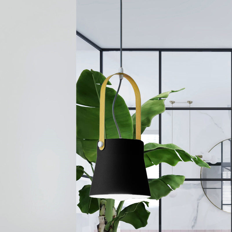 Industrial Cone Shade Pendant Lamp With 1 Bulb - Stylish Restaurant Lighting In Grey/Black/White