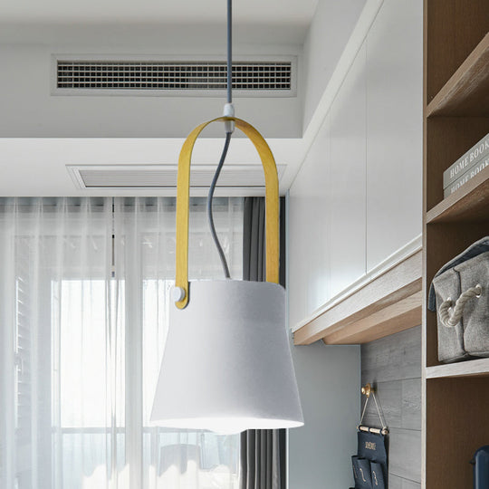 Industrial Cone Shade Pendant Lamp With 1 Bulb - Stylish Restaurant Lighting In Grey/Black/White