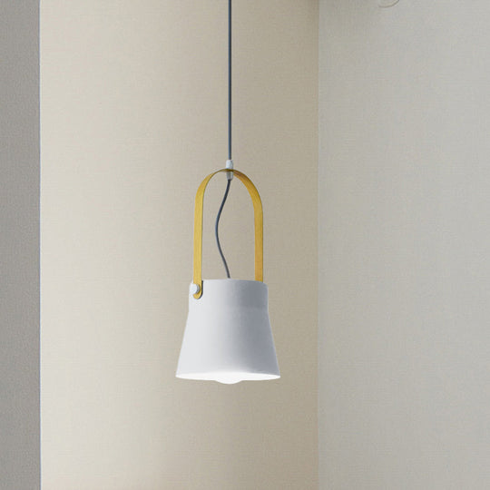 Industrial Cone Shade Pendant Lamp With 1 Bulb - Stylish Restaurant Lighting In Grey/Black/White