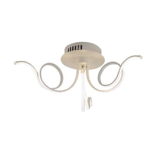Contemporary Acrylic Octopus Flush Mount Light Fixture – 3/6/8 Led Lights For Living Room Ceiling